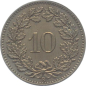 Preview: 10 Rappen 1875 B - seltener Jahrgang